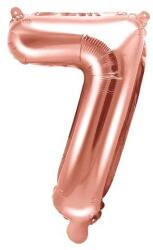Party Deco Фолиев Балон Цифра, Розово Злато, 35см - 7 (fb10m-7-019r)