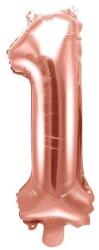 Party Deco Фолиев Балон Цифра, Розово Злато, 35см - 1 (fb10m-1-019r)