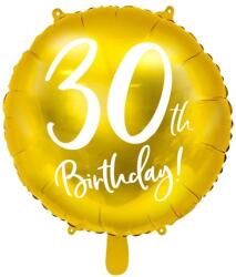 Party Deco Фолиев Балон с Надпис "30th Birthday", Златен (FB24M-30-019)