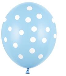Party Deco Латексови Балони Пастел Бебешко Синьо на Точки 30см (sb14p-223-011w)