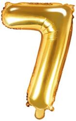 Party Deco Фолиев Балон Цифра, Златно, 35см - 7 (fb10m-7-019)