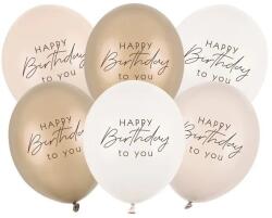 Party Deco Балони Happy Birthday - Бежов Микс (SB14P-341-013-6)