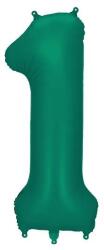 Party Deco Фолиев Балон - Цифра, 86 см, Тъмнозелено - 1 (fb1s-1-012b)