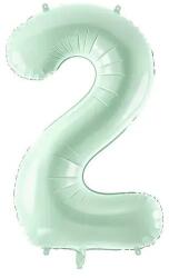 Party Deco Фолиев Балон Цифра, Светло Зелено - 72 см - 2 (fb230g-2-012)