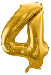 Party Deco Фолиев Балон Цифра, Злато - 86см - 4 (fb1m-4-019)