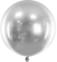 Party Deco Голям Латексов Балон, 60 см, Хром Сребрист (olbom-g-018)