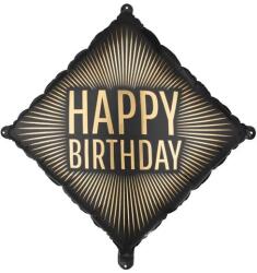 Party Deco Фолиев Балон Happy Birthday Черен и Златен (FB364)