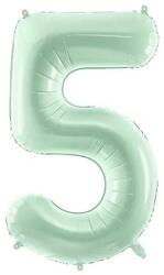 Party Deco Фолиев Балон Цифра, Светло Зелено - 72 см - 5 (fb230g-5-012)