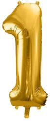 Party Deco Фолиев Балон Цифра, Злато - 86см - 1 (fb1m-1-019)