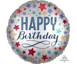Anagram Фолиев балон "Birthday" сатен със звезди (3906501)