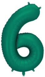 Party Deco Фолиев Балон - Цифра, 86 см, Тъмнозелено - 6 (fb1s-6-012b)