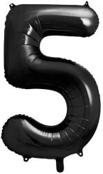 Party Deco Фолиев балон цифра, 86 см, черен - 5 (fb1m-5-010)