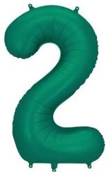 Party Deco Фолиев Балон - Цифра, 86 см, Тъмнозелено - 2 (fb1s-2-012b)