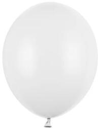 Party Deco Бял пастелен латексов балон - 23 см (sb10p-008)