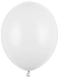 Party Deco Бял пастелен латексов балон - 27 см (sb12p-008)