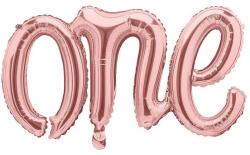Party Deco Фолиев Надпис "One", Розово Злато, 66х37 (FB75S-019R)
