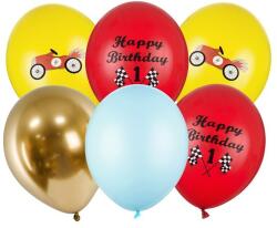 Party Deco Латексови балони „Състезателни коли (sb14p-300-000-6)