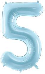 Party Deco Фолиев Балон Цифра, Светло Синьо, 86см - 5 (fb1p-5-001j)