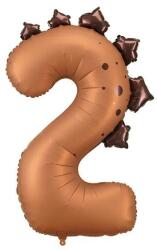 Party Deco Фолиев Балон Цифра Динозавър 92 см - ДВЕ (fb315-2)