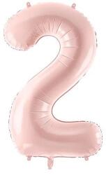 Party Deco Фолиев Балон Цифра, Светло Розово - 72 см - 2 (fb230p-2-081j)