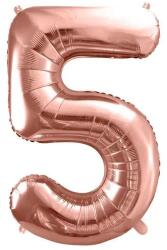 Party Deco Фолиев Балон Цифра, Розово Злато - 86см - 5 (fb1m-5-019r)