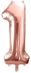 Party Deco Фолиев Балон Цифра, Розово Злато - 86см - 1 (fb1m-1-019r)