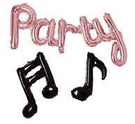 HootyBalloo Фолиеви Балони "Party" и Музикални Ноти (HBLD100)