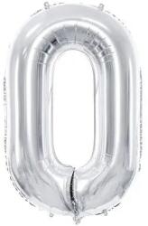 Party Deco Фолиев Балон Цифра, Сребро - 86см - 0 (fb1m-0-018)