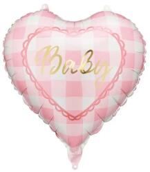 Party Deco Фолиен балон сърце „Baby - Розов (FB352)