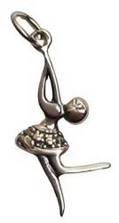 Flippy Pandantiv, Jolie Silver, Argint 925, Model Balerina Patinata, 1.3 g, 2.7 x 1.4 cm (116687)