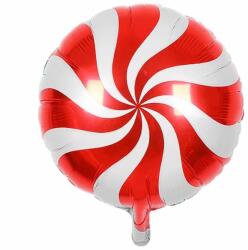 Flippy Balon Rotund, Flippy, din Folie de Aluminiu, Tema Craciun, Model Acadea, 44.5x53 cm, Rosu/Alb (162172)
