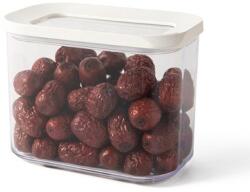 Flippy Cutie de Depozitare Alimente, Flippy, 1L, Capac Alb, din ABS+Silicon, 14.5 x 9 x 11.3 cm, Transparent (134604)