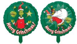 Flippy Balon Rotund, Flippy, din Folie de Aluminiu, Tema Craciun, Model Grinch, 44x53 cm, Verde (162173)