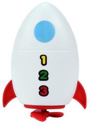 Flippy Jucarie de baie pentru copii, Flippy, Racheta de apa, 11 cm, Alb (123966)