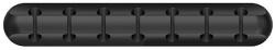 Flippy Organizator de Cabluri, Flippy, Autoadeziv, Multifunctional, 7 Locuri de Suport, 11.8x2.2cm, Negru (126745)