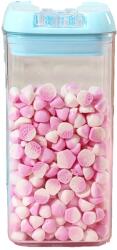 Flippy Cutie de Depozitare Alimente, Flippy, 1.2L, Capac Albastru, din PP+PET, Inchidere Ermetica, 10 x 10 x 20.5 cm, Transparent (134633)