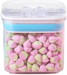 Flippy Cutie de Depozitare Alimente, Flippy, Cutie de tip Container pentru Bucatarie, Cutie pentru Condimente, din PET ABS Silicon, 10 x 10 x 10.5 cm, 250 g, 0.5L Transparenta (134609)