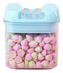 Flippy Cutie de Depozitare Alimente, Flippy, 0.5L, Capac Albastru, din PP+PET, Inchidere Ermetica, 10 x 10 x 10.5 cm, Transparent (134631)