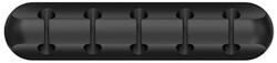 Flippy Organizator de Cabluri, Flippy, Autoadeziv, Multifunctional, 5 Locuri de Suport, 9.6x2.2cm, Negru (126750)