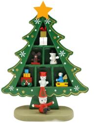 Flippy Decoratiune Craciun, Brad, Verde, 3 randuri cu ornamente, 12 cm x 18 cm, Lemn, Flippy (105778)