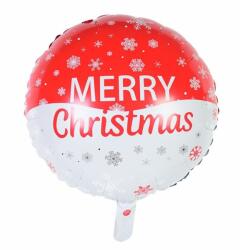 Flippy Balon Rotund, Flippy, din Folie de Aluminiu, Tema Craciun Merry Christmas, 44.5x53 cm, Rosu (162171)