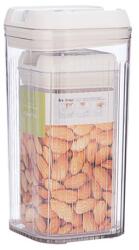 Flippy Cutii de depozitare Alimente, Flippy, Set din 2 Cutii pentru Bucatarie, Cutii pentru Condimente, din PET ABS Silicon, 12.5 x 12.5 x 26 cm, 839 g, 2.5L Transparent Alb (134642)