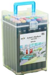 Flippy Set Cutie 36 Markere, Flippy, cu Alcool, Artist Markers, Cutie Plastic cu Maner, Multicolor (129295)