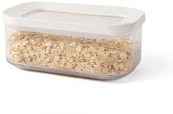 Flippy Cutie de Depozitare Alimente, Flippy, 450 ml, Capac Alb, din ABS+Silicon, 14.5 x 9 x 6 cm, Transparent (134602)
