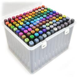 Flippy Set 168 Markere, Flippy, cu Alcool Touch Room, Cutie Plastic Inclusa, 2 Varfuri, Multicolor (129297)