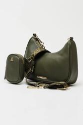 Steve Madden Steve Madden, Geanta de piele ecologica cu etui mic decorativ, Verde masliniu