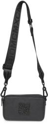 Steve Madden Steve Madden, Geanta crossbody de piele saffiano sintetica cu monograma Brisa, Negru