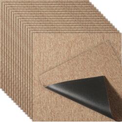 VEVOR 20"×20" Szőnyegnégyzetek Rögzített Hátlappal, 16 db-os Csomag, Sötétbarna