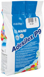 Mapei Kis kiszerelésű 5 kg polcos Mapei Adesilex P9 szürke flexibilis csemperagasztó C2TE - (006145A)