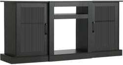 Vevor TV-állvány 1651 mm-es TV-hez LED-del, üvegezett, polcokkal, fekete
